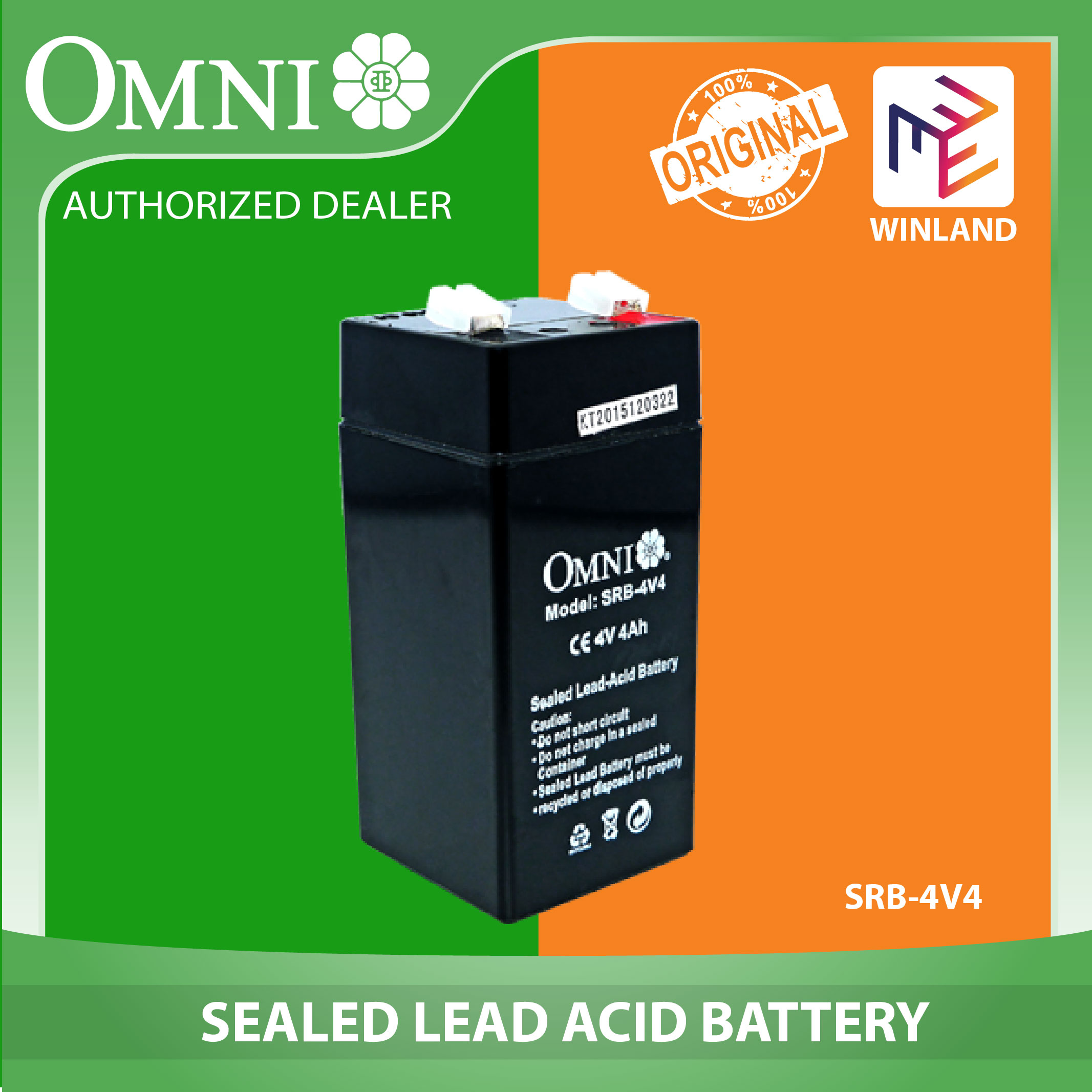 OMNI by Winland Sealed Lead Acid Battery 4V 4Ah SRB4V4 Lazada PH