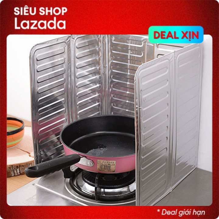 Tấm chắn dầu mỡ Nhật bản tiện dụng dễ sinh, lau chùi, giúp chống bắn bẩn dầu mỡ khi chiên rán
