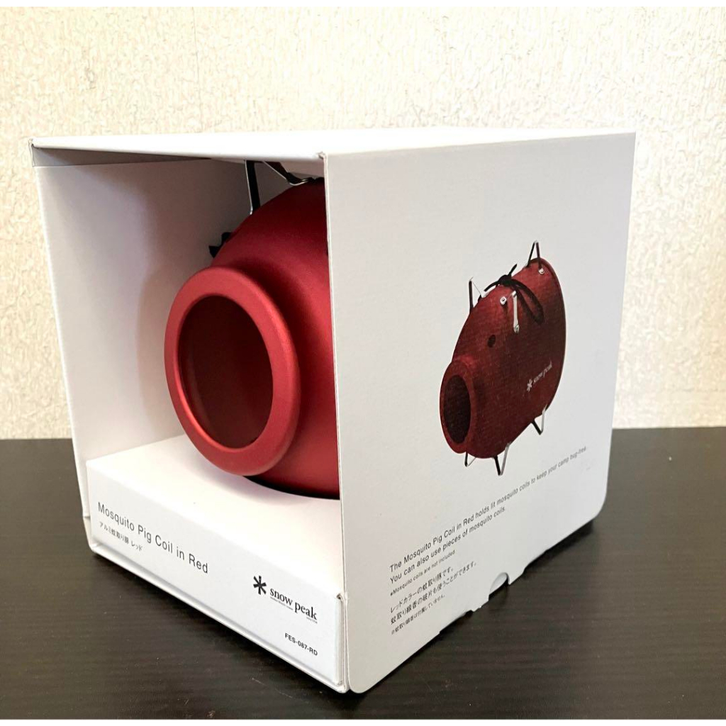🇯🇵 snow peak FES-087RD Aluminum Mosquito Pig Coil in Red ที่
