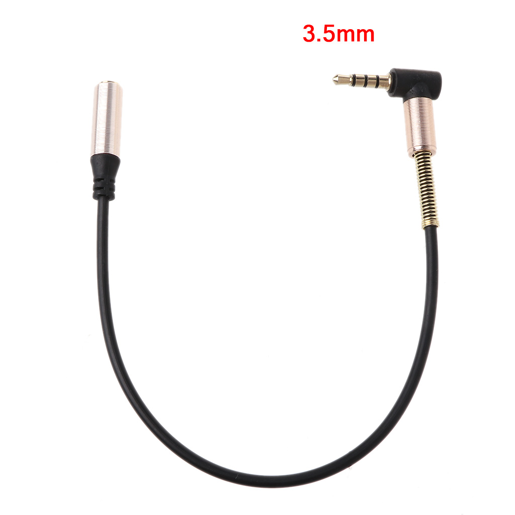 24cm 90 Degree Single Elbow 3.5mm Audio Extension Cable For phone PC Speaker Headsets