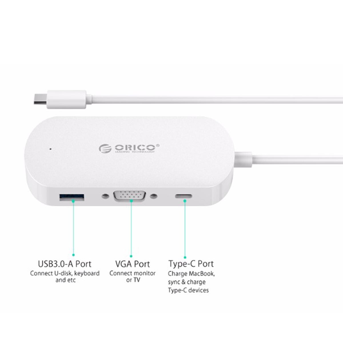 ORICO USB C HUB Type C to Multi USB 3.0 Type C HUB VGA Adapter Dock for MacBook Pro Huawei PC Accessories USB C Splitter