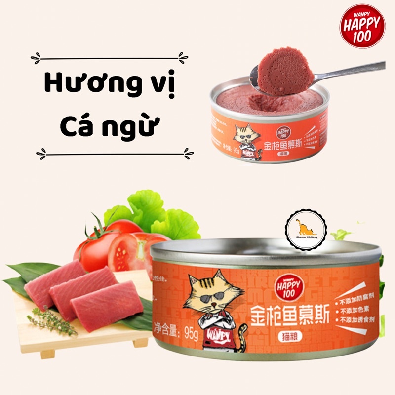 Pate Cho Mèo Wanpy Happy 100 Lon 95gr - [Nông Trại Thú Cưng]