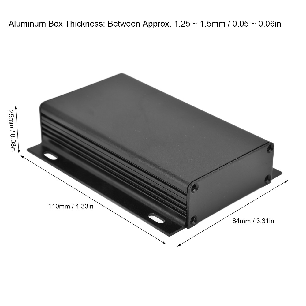 Split Box Split Box 25*84*110mm Aluminum Alloy Electric Box Matte Black Aluminum ...