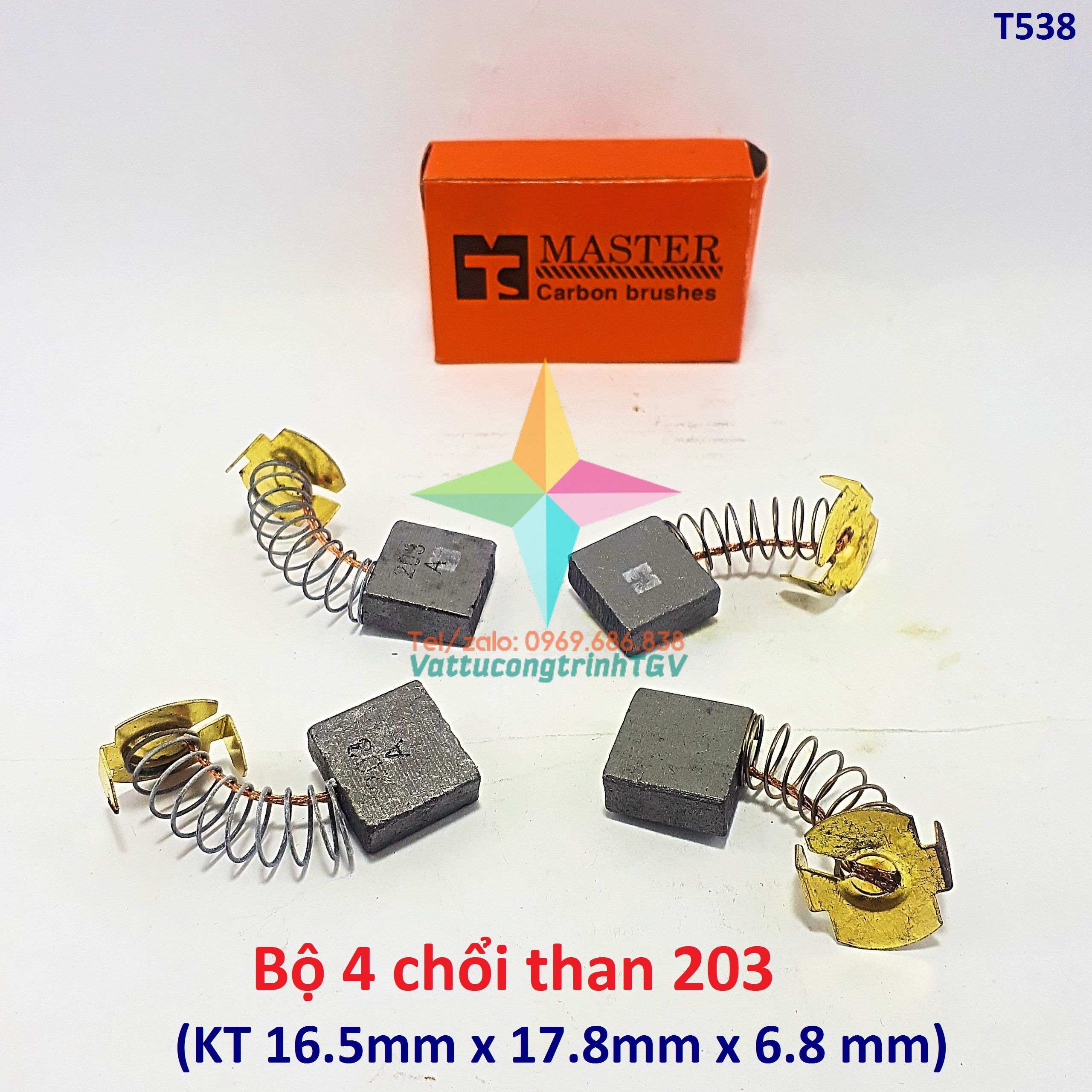 Bộ 4 chổi than dùng cho máy khoan, cắt