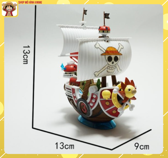 Mô Hình Thuyền One Piece, Thuyền Thousand Sunny Cao 9cm, Mô Hình Decor Trang Trí, Bộ Sưu Tập Nhân Vật