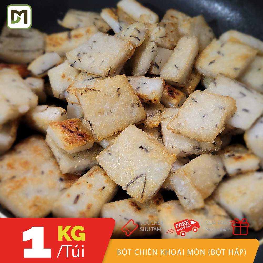 1KG bánh hấp bột chiên khoai môn dùng để chiên bột chiên làm sẵn