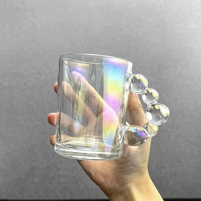 Bong Bóng Mùa Hè xử lý cốc cà phê Retro cốc sữa cốc thủy tinh cốc đánh dấu