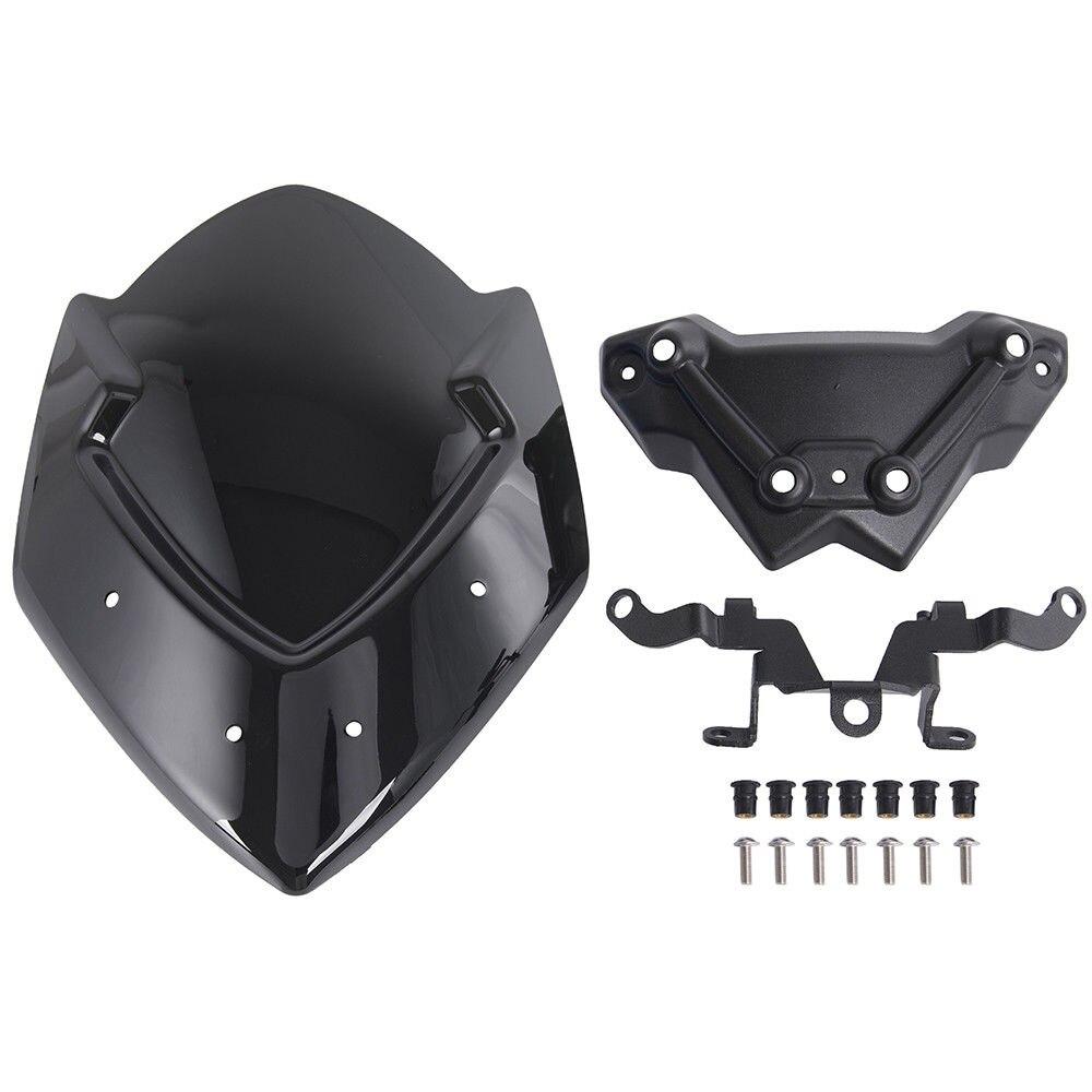 Allotmark motorcycle gsxs1000 sport windshield windscreen shield screen protector with mounting bracket for suzuki gsxs gsx-s 1000 2015 2016 2017 2018 2019 2020 accessories
