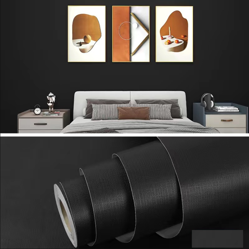 1 mét decal giấy dán tường màu đen nhám keo sẵn khổ rộng 60cm