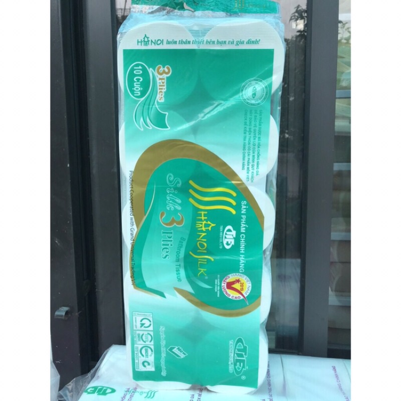 Giấy vệ sinh hà nội 3 lớp 1 bịch 10 cuộn -giấy vệ sinh cao cấp