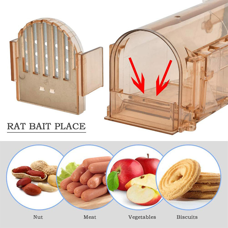 Nfa Pedal loại an toàn, thân thiện với môi trường, không độc hại bắt sống nhựa mousetrap (mô hình lồng dài)