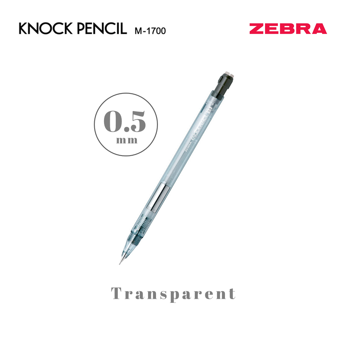 Zebra Knock Pencil M-1700 Mechanical Pencil, 0.5mm | Lazada Singapore