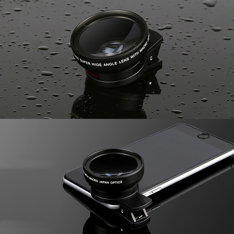 ZTHOME Super Wide Angle 0.45X and 15X Macro Lens Clip-on For iphone Camera Universal