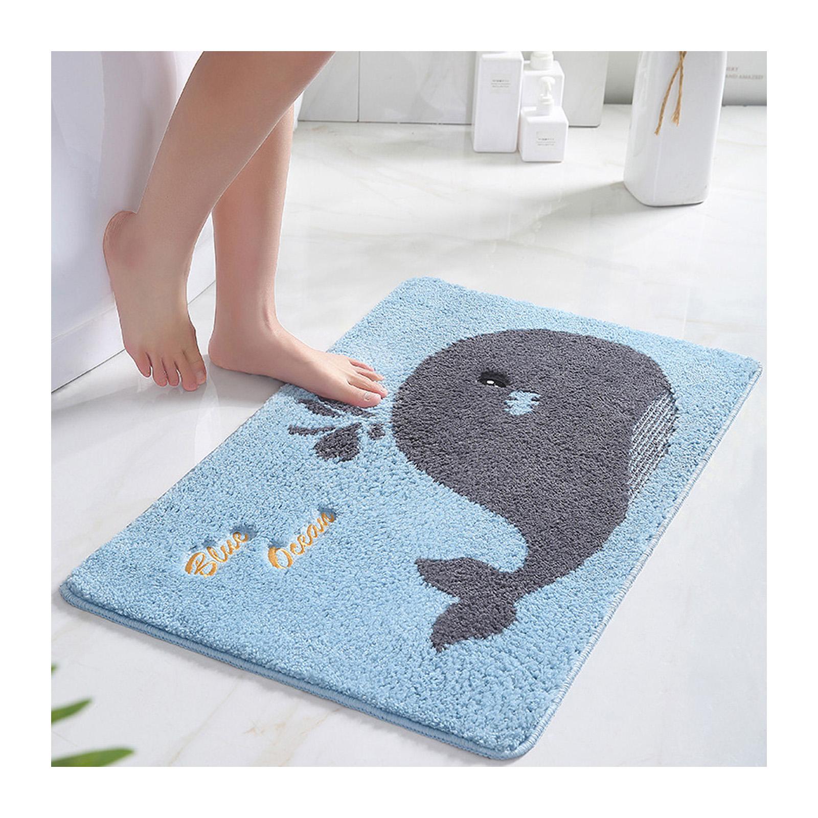 Sweet Home Microfiber Cute Door Bathroom Mat - Ocean Whale