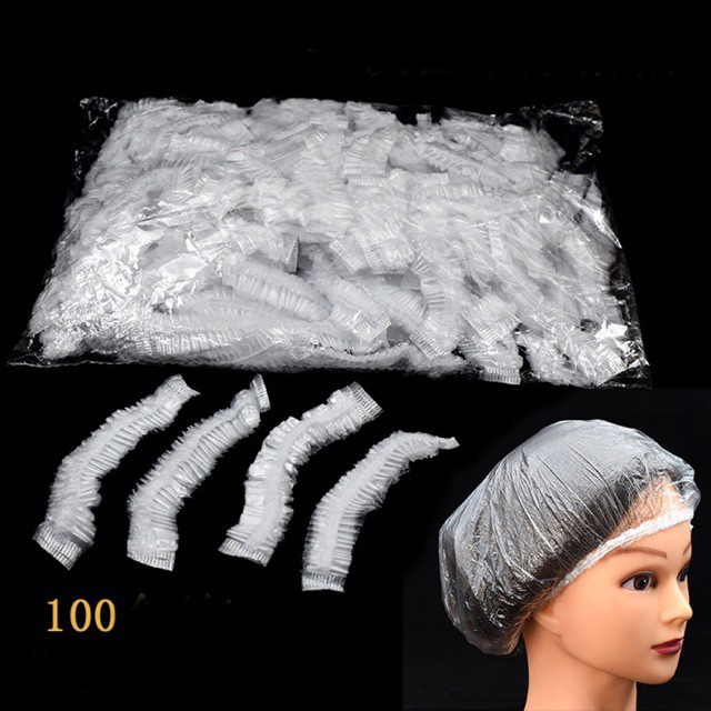 nón trùm ủ tóc nilon dùng 1 lần
