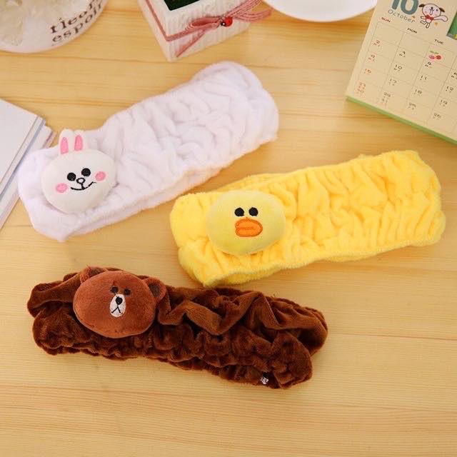 Phụ kiện tóc băng đô turban 3D gấu thỏ vịt dễ thương