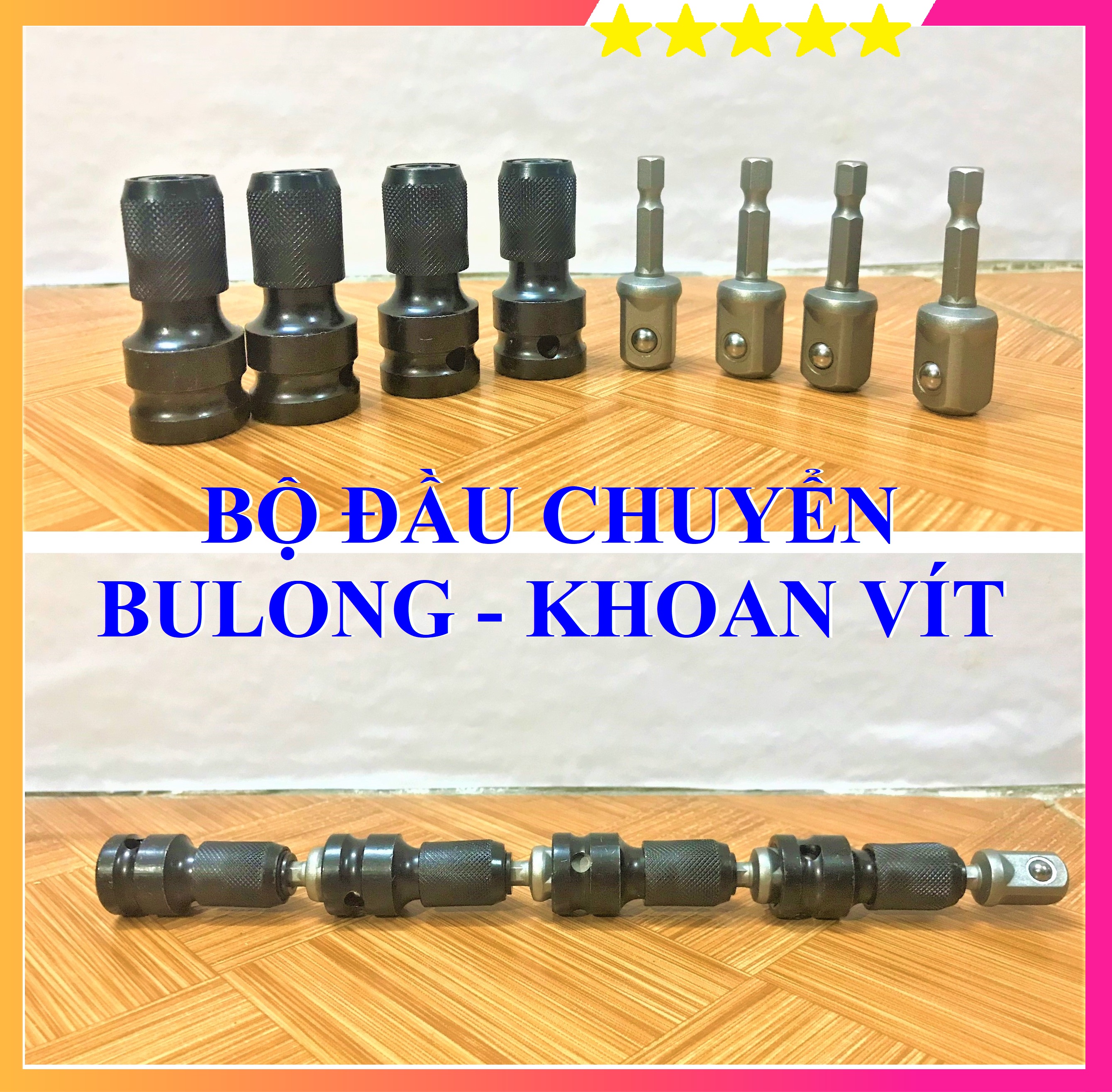 Đầu chuyển từ bulong sang bắn vít - đầu chuyển bulong 1/2 sang bắn vít