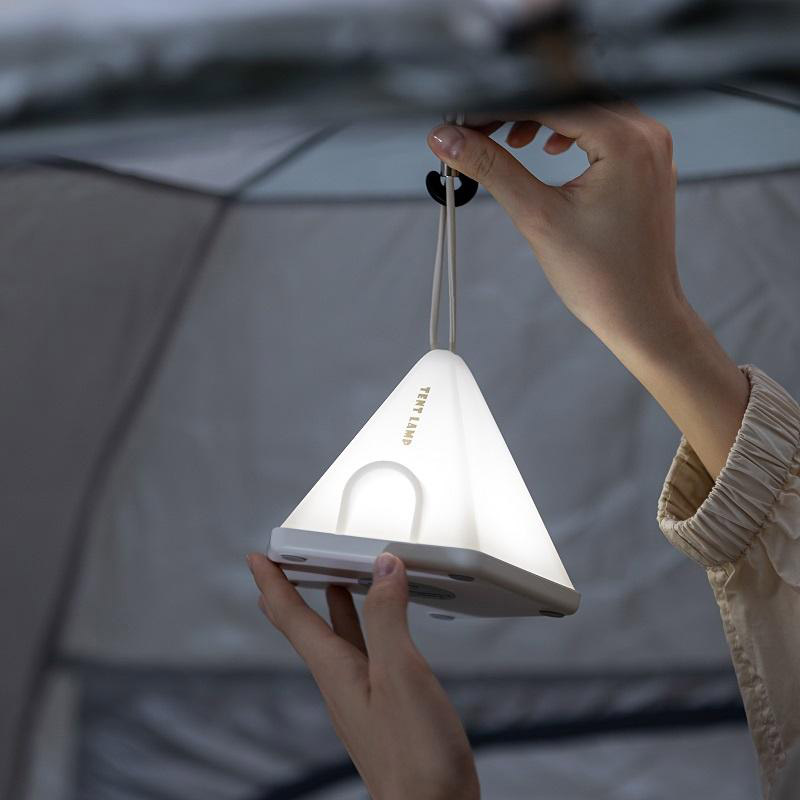New Creative Tent Night Light with Timed Multi functional Table Light and Desktop Multi level Adjustment with Hanging Rope, Compact and Portable