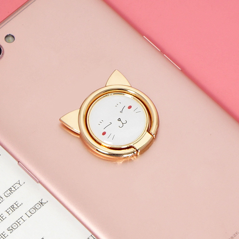 1Pc Universal Mobile Phone Holder Metal Cute Cat Phone Ring Holder Cell Phone Stand Finger Ring