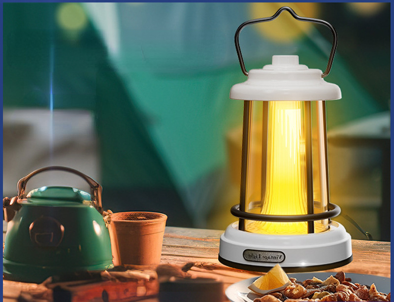 Outdoor multi-function 8000mAH large-capacity retro camping lights 7 color mode IPX 5 waterproof led tent horse lights waterproof long battery life
