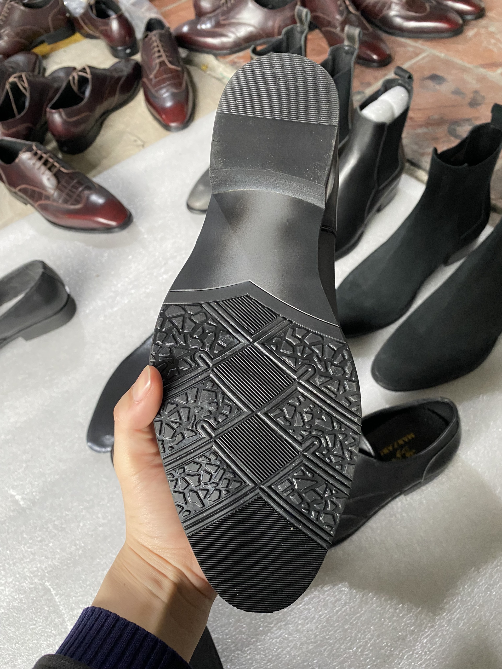 (zip gót)Bốt nam cao cổ kéo khóa đế phíp gỗ cao 5cm