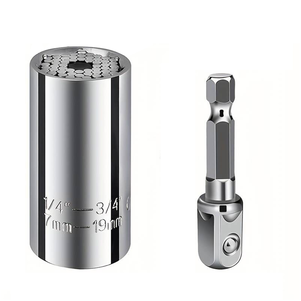Universal 7-19mm Socket Torque Wrench Ratchet Socket Sleeve Multi Function Key Adapter Hand Tools Power Drill Ratchet Bushing Spanner Spanner Grip
