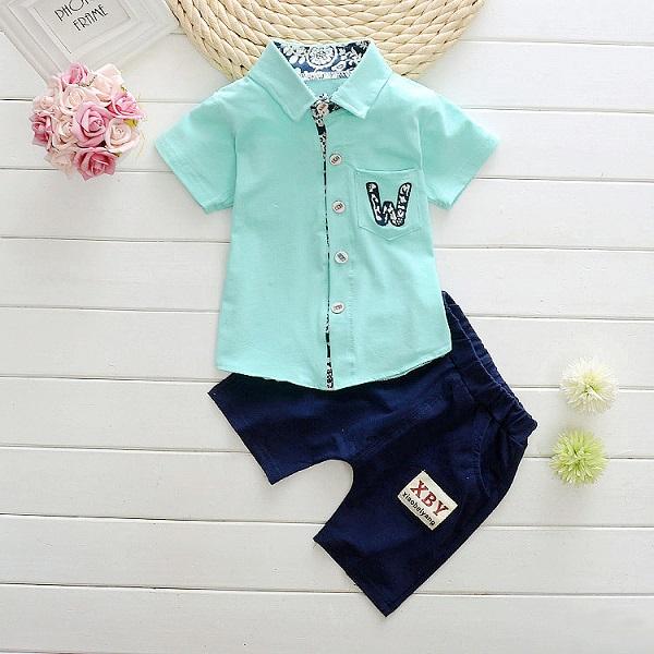 IENENS Summer 2PC Kids Baby Boys Clothes Clothing Sets Infant Boy Shirt ...