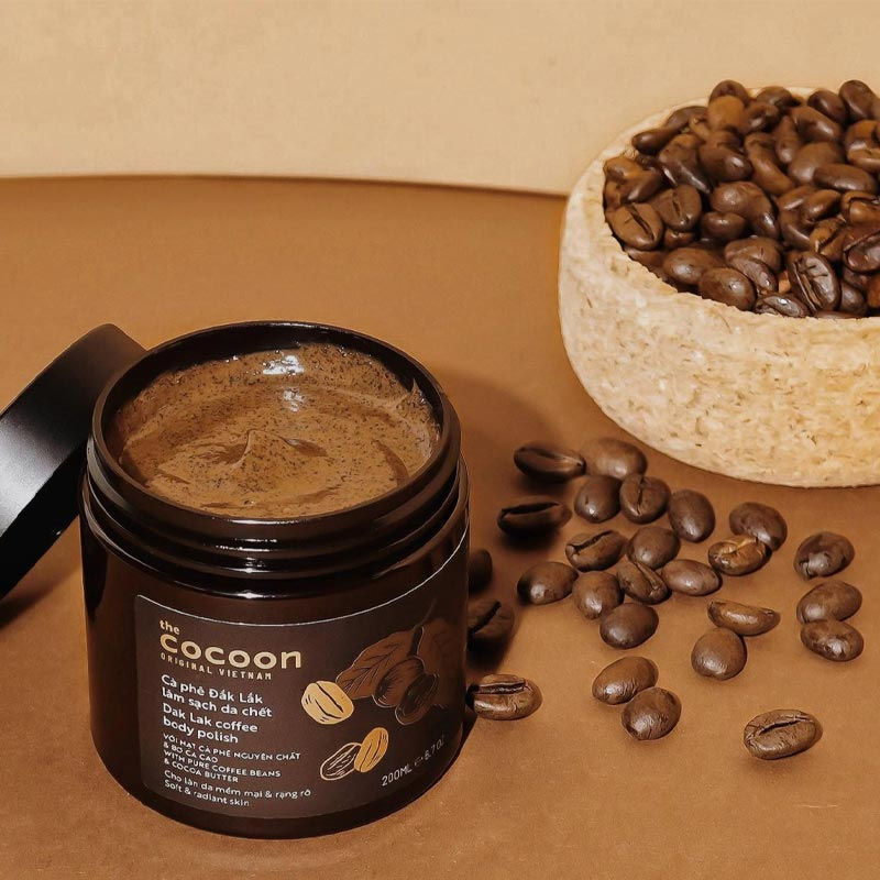 Hộp tẩy da chết Cafe 200g làm sạch da chết chiết xuất từ hạt Cafe thiên nhiên