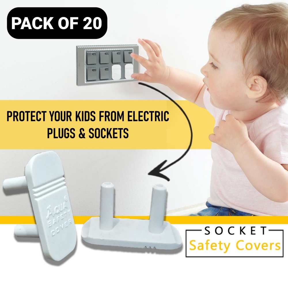 Sixonic Child Baby Electrical Safety Plug Socket Cover Protection For Babies Electric Outlet Safety Cover For Kids. 