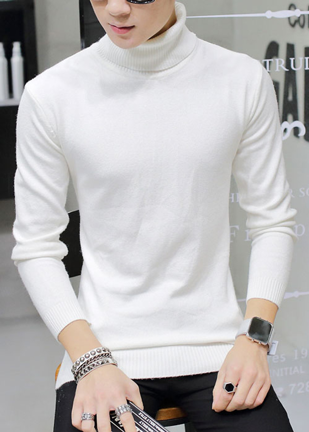 Áo Len Cổ Lọ Nam Phong Cách Hàn Quốc Siêu Ấm SAL222