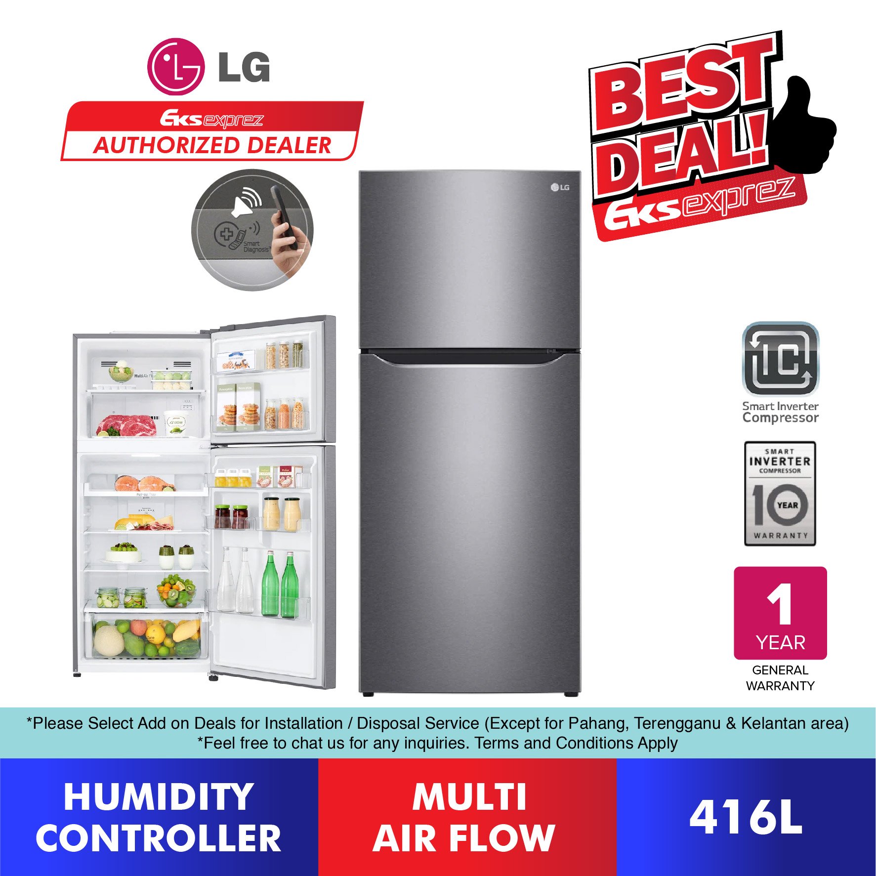 lg fridge gn c422slcl