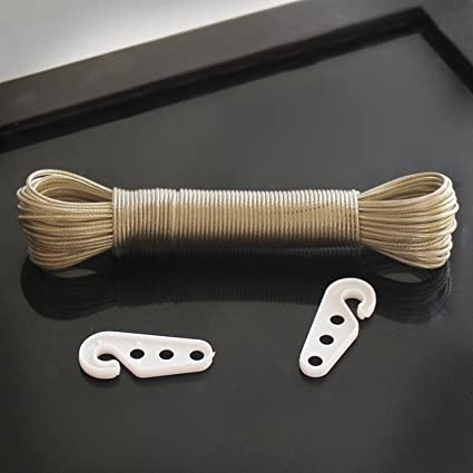 Strong Wet Clothes Laundry Rope, 20 Mtr PVC Coated Metal Clothes Wire ...