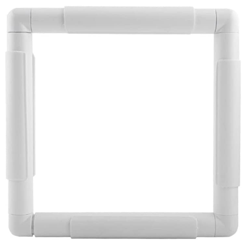 Q Snap Frame Cross Stitch Q Snap Frame White Polypropylene Plastic Clip  Frame For Embroidery Cross Stitch Quilting Needlepoint Diy  Tool(20.3*20.3Cm)