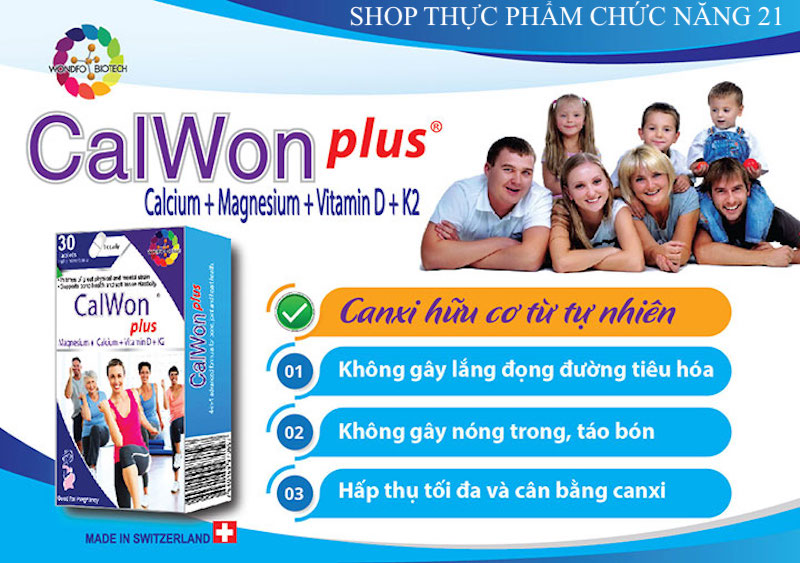 CALWON PLUS - Bổ xung canxi hữu cơ.