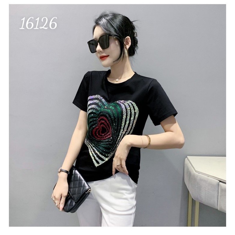 Áo thun BIG SIZE Tim Hột "Bling Bling" 16126