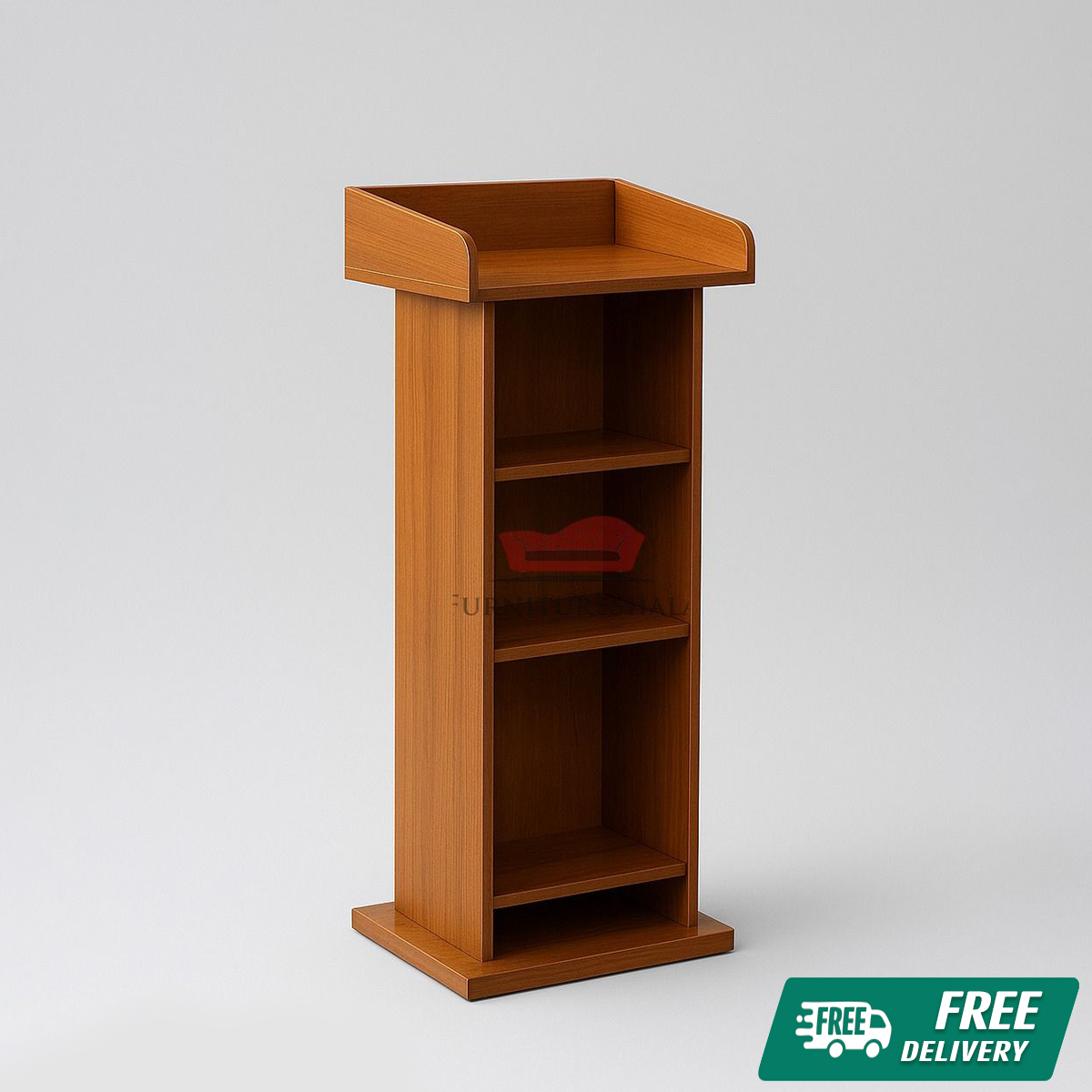 FurnitureShala Heavy-Duty Lecture Stand with Built-n Reading for Office, Church & School(4ft/1.5ft/1ft)