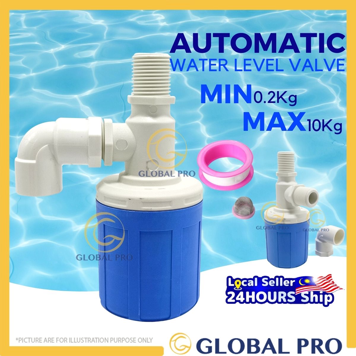 AUTOMATIC Liquid Level Valve Top & Side Inlet Mount Inside 1/2'' No ...