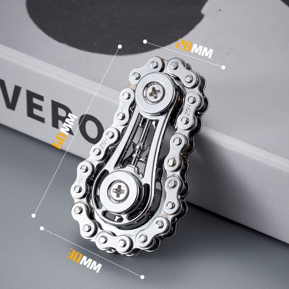 Focus ADHD Tool Chains Gear Fingertip Gyro Mechanical Spinning Top ...