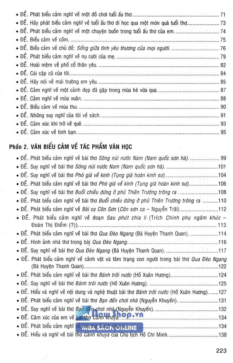 Sách - Những Bài Văn Biểu Cảm 7 (Dùng Chung Cho Các Bộ SGK Hiện Hành) (HA) - Newshop