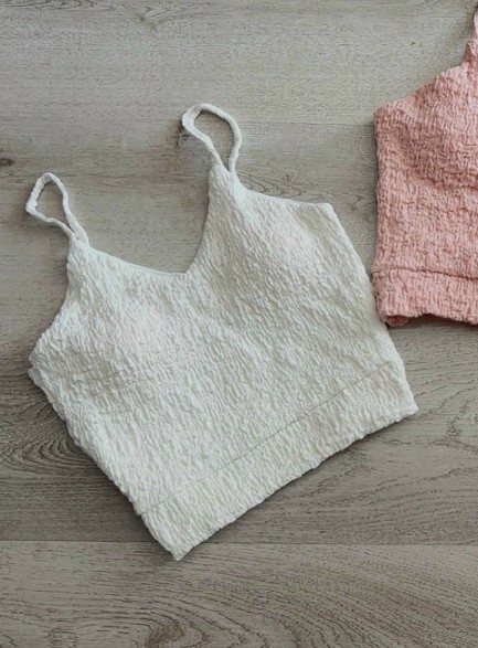 Áo 2 dây croptop chất vải Sốp co giãn xịn sò ( Free size 40-53kg )