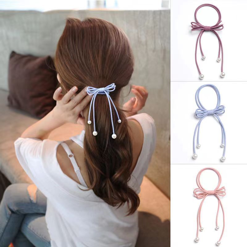 Dây cột tóc nơ tua rua dễ thương xinh xắn