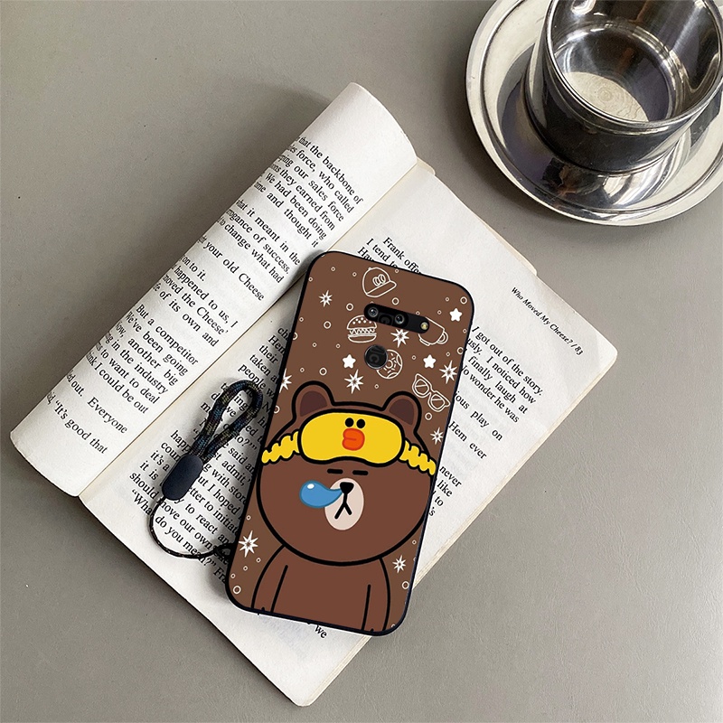 LG G8 G8 ThinQ Casing Brown Bear Cartoon Shockproof Phone Case