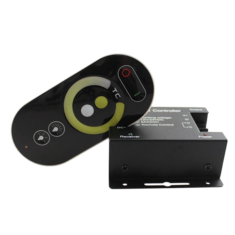 DC12-24V LED Strip Light RF Touch Remote Controller Dimmer for 5050 Tape Lights Adjust Brightness