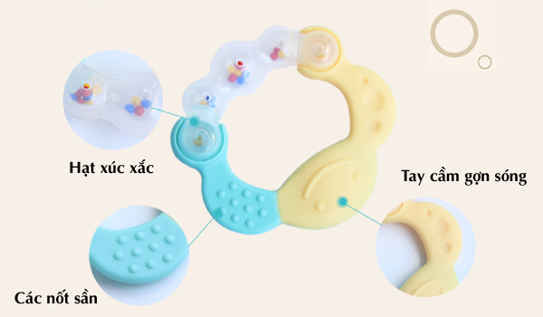Xúc xắc gặm nướu tròn (xanh) Richell