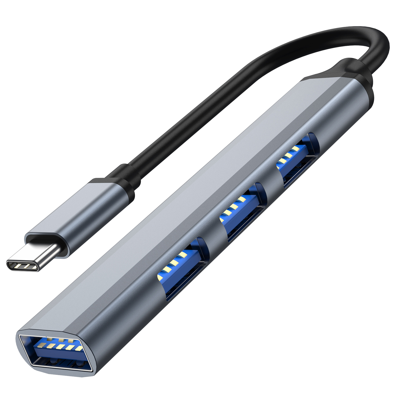 Trạm nối 4 cổng di động tốc độ cao USB 2.0/3.0 5gbps Bộ chia cổng USB Expander cho máy tính