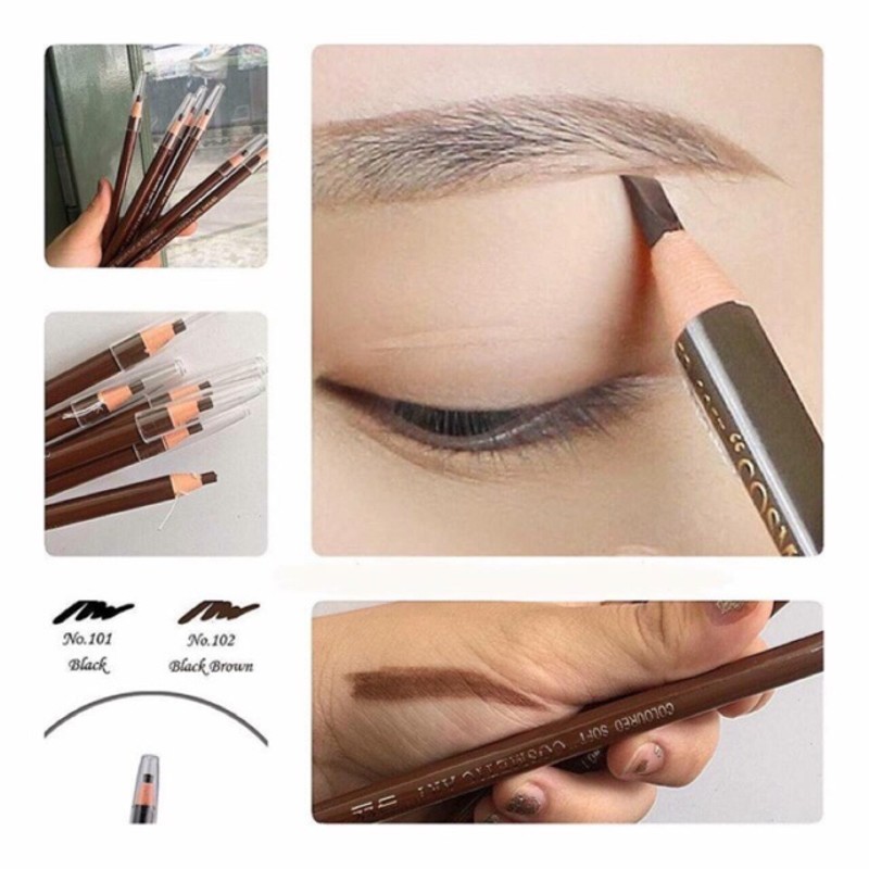 chì kẻ mắt nước bút Lông siêu mảnh Black Eyeliner