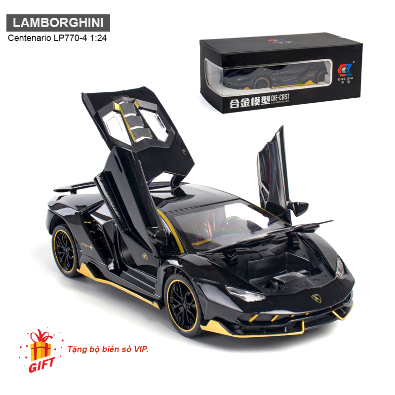Mô hình xe ô tô Lamborghini Centenario LP770-4 1:24 [TẶNG BIỂN VIP]