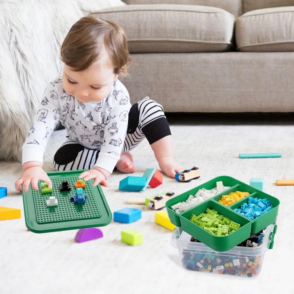 Space Saving Stackable Building Blocks Storage Box Dustproof ...