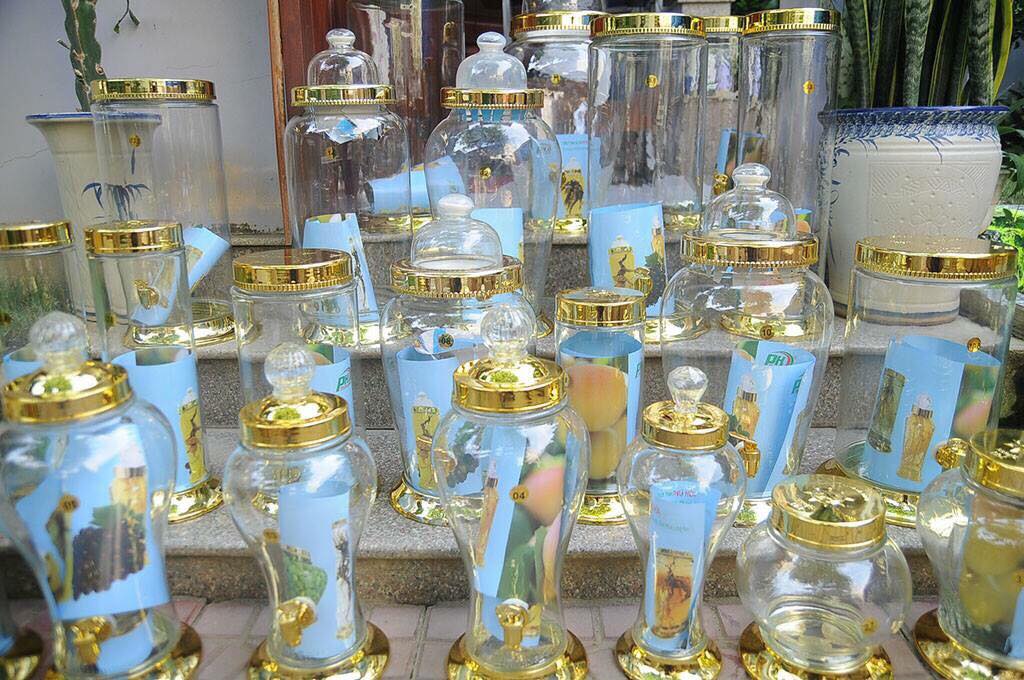 Bình thuỷ tinh ngâm sâm Phú Hòa dung tích 3 lít có van