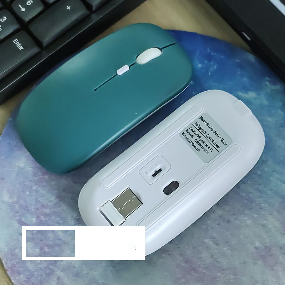 Rechargeable Wireless Bluetooth-compatible Mouse Portable Silent Ergonomic Mice For Computer Laptop Tablet Phone Office Gaming Mouse